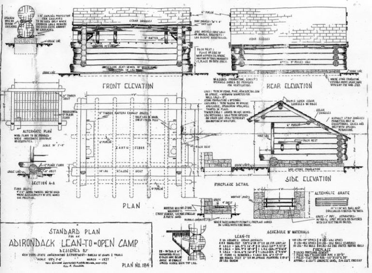 Free adirondack lean-to plans